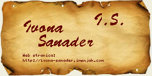 Ivona Sanader vizit kartica